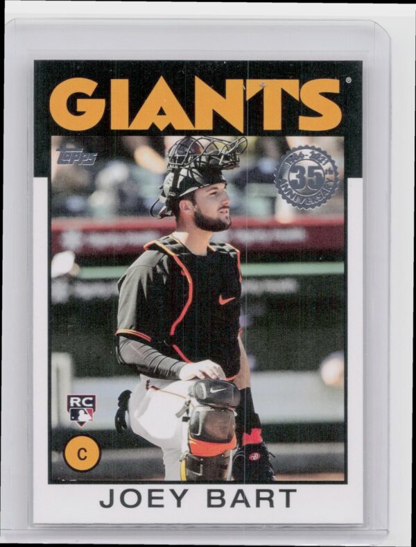 2021 Topps Joey Bart RC #86B-14 Giants 1986 Topps Baseball 35th Anniversary