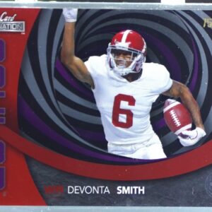2021 Wild Card Alumination DeVonta Smith /99 #OC-16 Tide Ocular Single Swirl Red