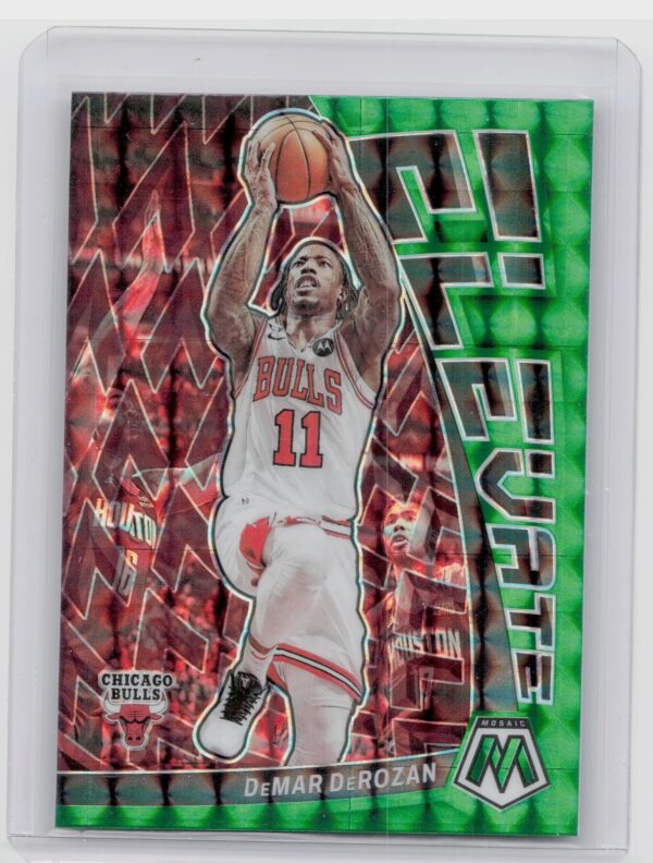 2022-23 Panini Mosaic DeMar DeRozan #18 Bulls Elevate Mosaic Green