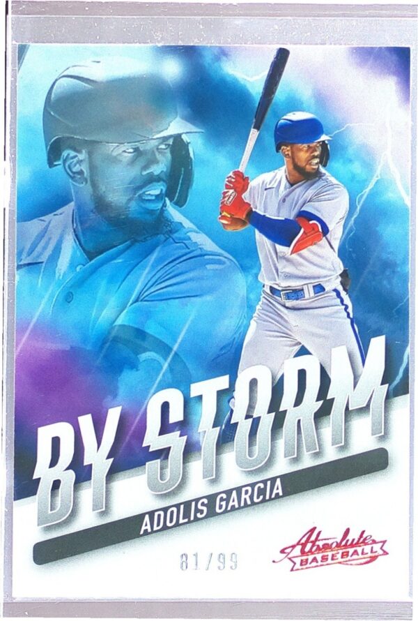 2022 Absolute Adolis Garcia /99 #BYS-5 Rangers By Storm Retail Red