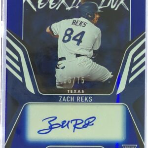 2022 Absolute Zach Reks Auto /75 #RKI-ZR Rangers Rookie Ink Spectrum Blue