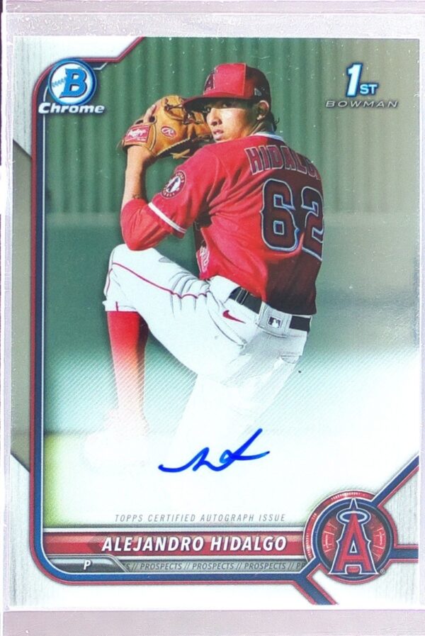 2022 Bowman Alejandro Hidalgo Auto #CPA-AH Angels Chrome Prospects Autographs
