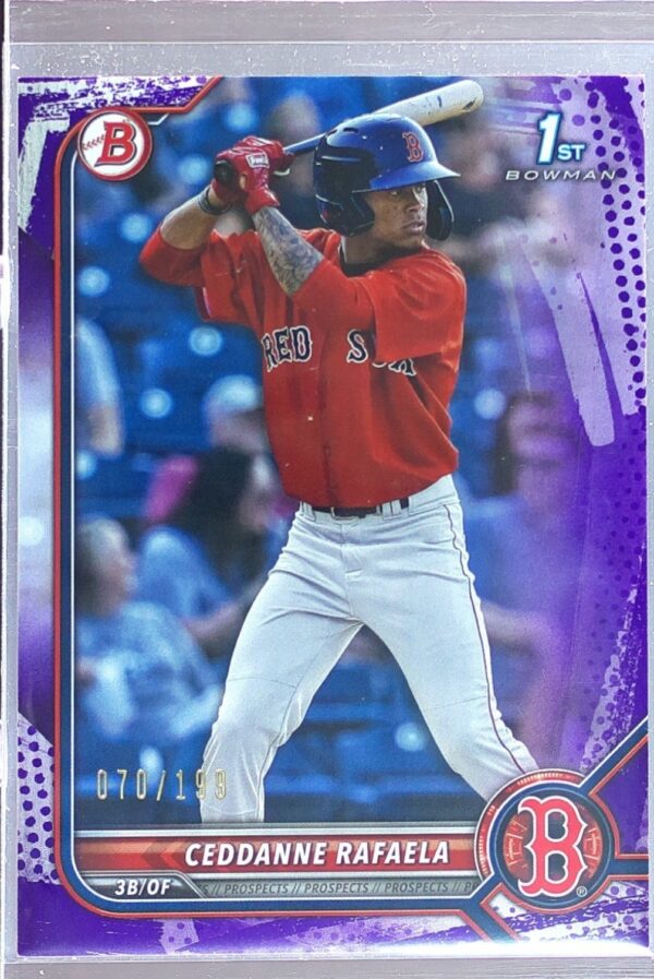 2022 Bowman Ceddanne Rafaela /199 #BP-61 Sox Prospects Purple Pattern