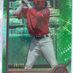 2022 Bowman Denzer Guzman /99 #BCP-138 Angels Prospects Green Mini Diamonds