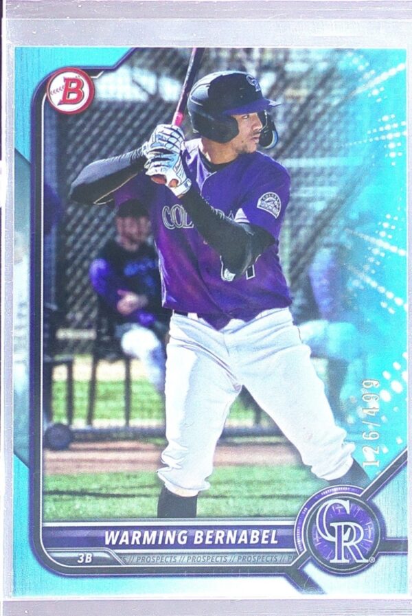 2022 Bowman Draft Warming Bernabel Sky Blue /499 #BD-179 Rockies
