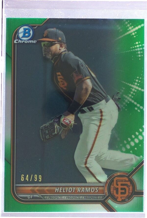 2022 Bowman Heliot Ramos /99 #BCP-35 Giants Chrome Prospects Green Refractor
