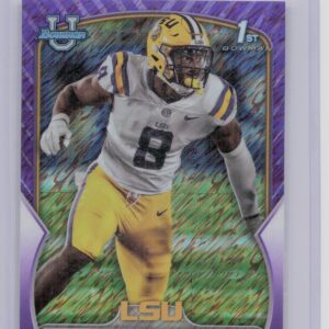 2022 Bowman University Chrome BJ Ojulari Purple Shimmer Refractor #58 Tigers