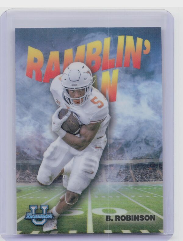 2022 Bowman University Chrome Bijan Robinson #RM-1 Longhorns Ramblin' Man