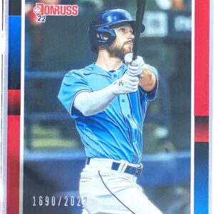 2022 Donruss Brandon Lowe Red /2022 #271 Rays 1988 Retro