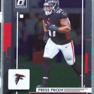 2022 Donruss Grady Jarrett Silver Press Proof /100 #230 Falcons