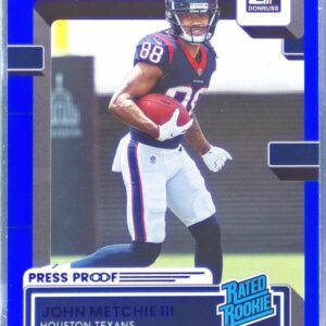 2022 Donruss John Metchie III Press Proof Blue RC #317 Texans