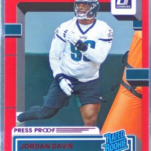 2022 Donruss Jordan Davis Red Press Proof RC #353 Eagles