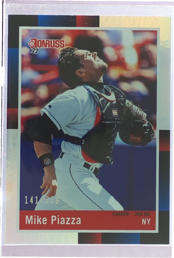 2022 Donruss Mike Piazza Career Stat Line /308 #262 Mets 1988 Retrio