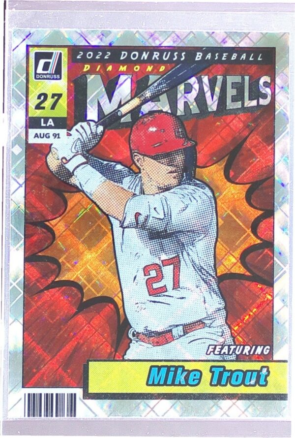 2022 Donruss Mike Trout #M-1 Angels Marvels Diamond