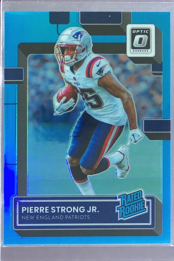 2022 Donruss Optic Pierre Strong Jr. Aqua /299 RC #241 Patriots