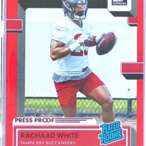 2022 Donruss Rachaad White Red Press Proof RC #399 Buccaneers