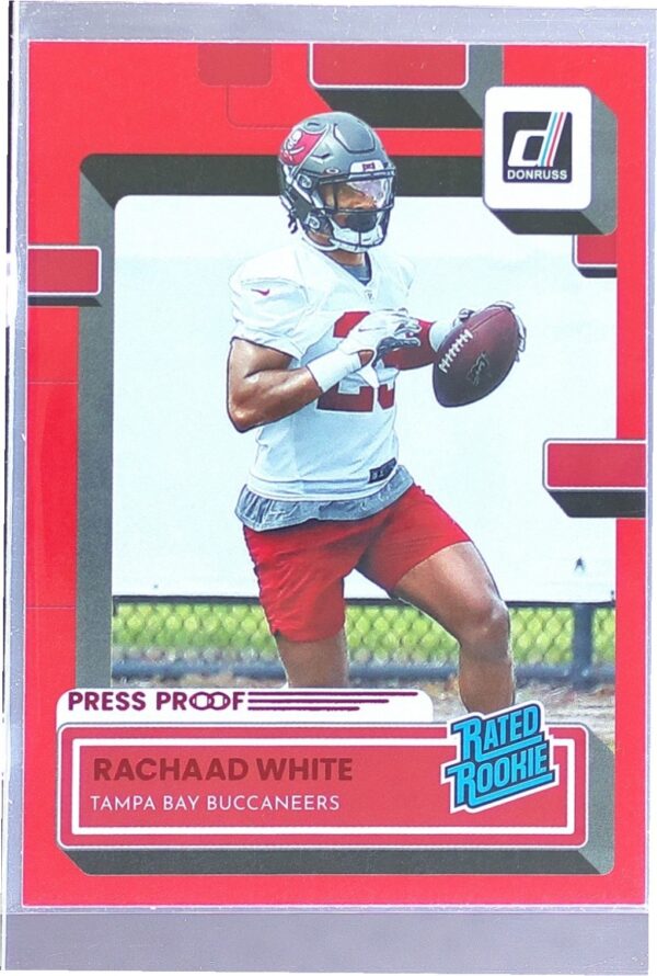 2022 Donruss Rachaad White Red Press Proof RC #399 Buccaneers