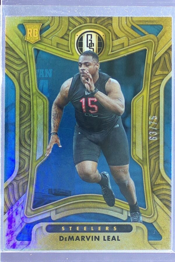 2022 Gold Standard DeMarvin Leal Platinum /75 RC #189 Steelers