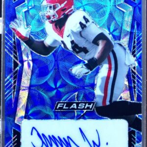2022 Leaf Flash Travon Walker Kaleidoscope Blue Auto /20 #BA-TW1 Bulldogs