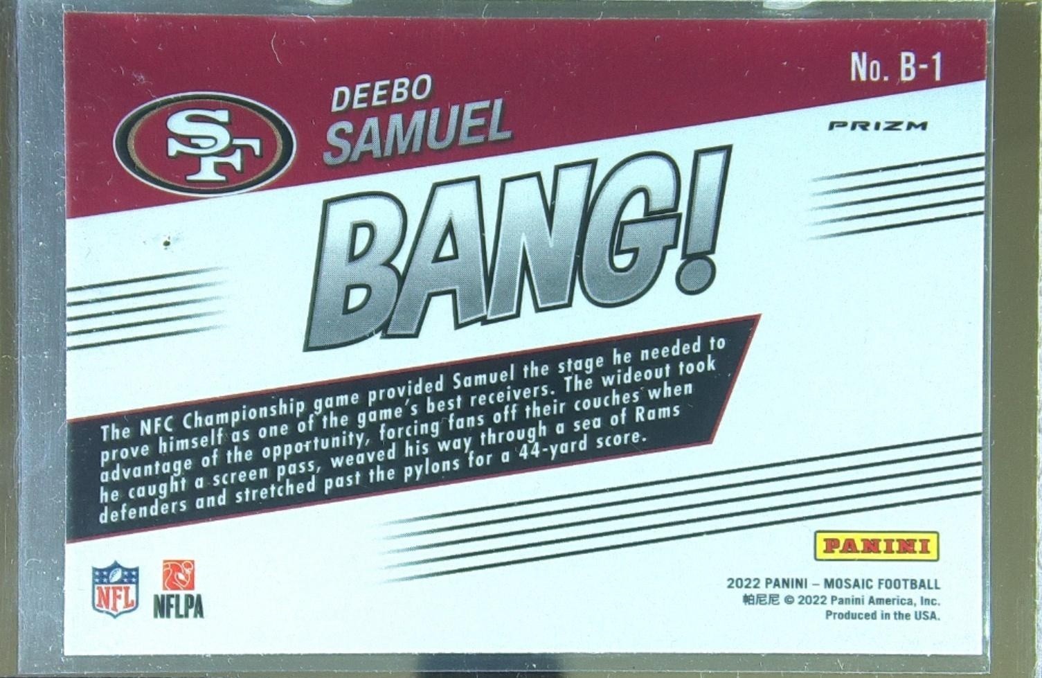 2022 Mosaic Deebo Samuel #B-1 49ers Bang! Mosaic - Image 3