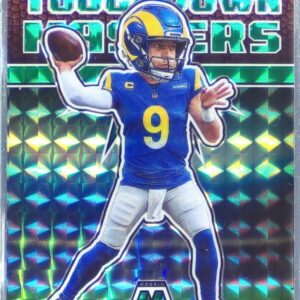 2022 Mosaic Matthew Stafford #TD-1 Rams Touchdown Masters Mosaic Green