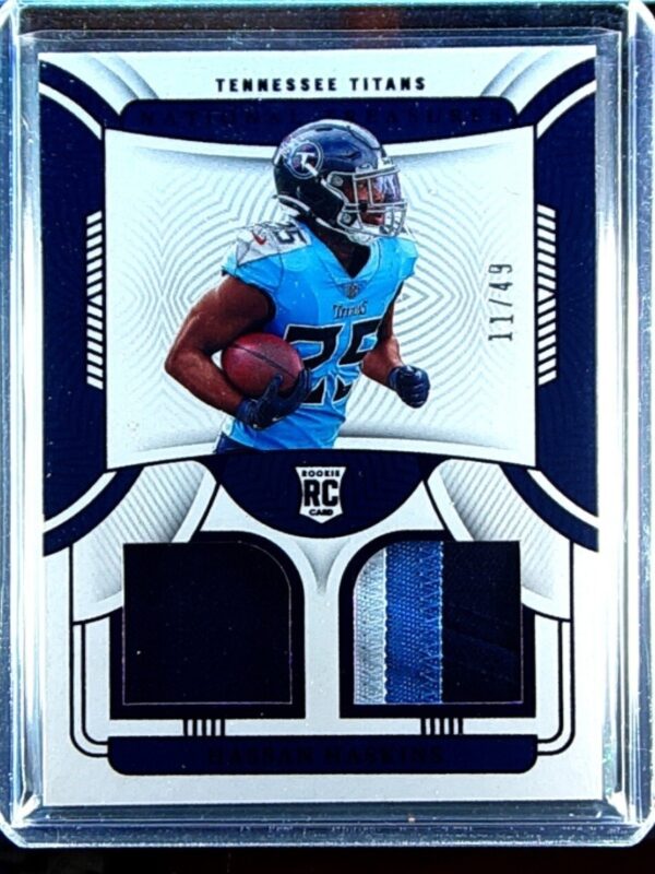 2022 NT Hassan Haskins JSY /49 #RDM-HHA Titans Rookie Dual Materials Purple