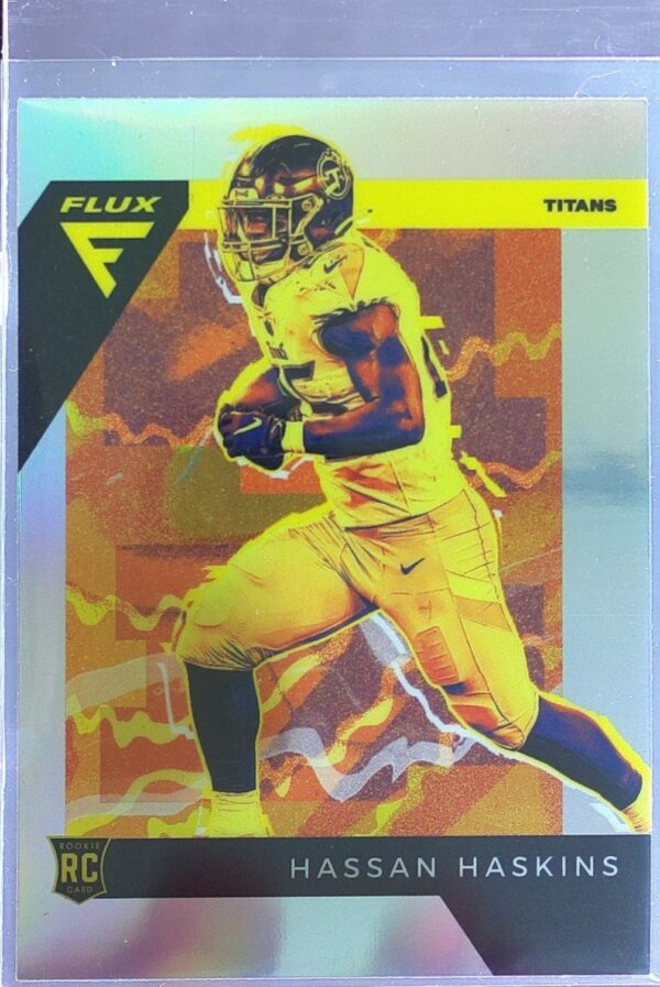 2022 Panini Chronicles Hassan Haskins RC #FX-13 Titans Flux Rookies Silver