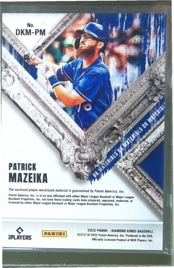 2022 Panini Diamond Kings Patrick Mazeika JSY #DKM-PM Mets DK Materials - Image 3
