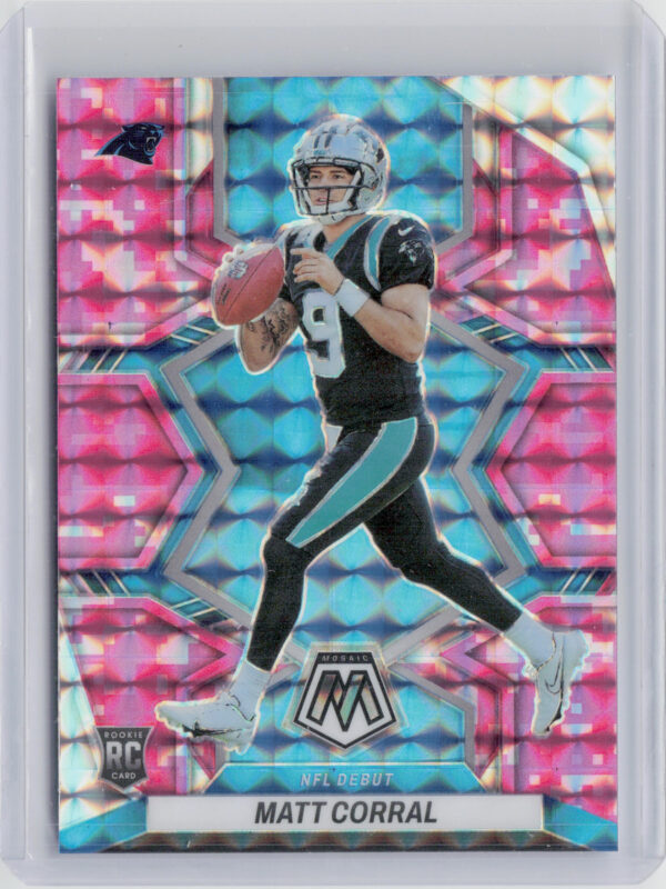 2022 Panini Mosaic Matt Corral Mosaic Camo Pink #273 Panthers