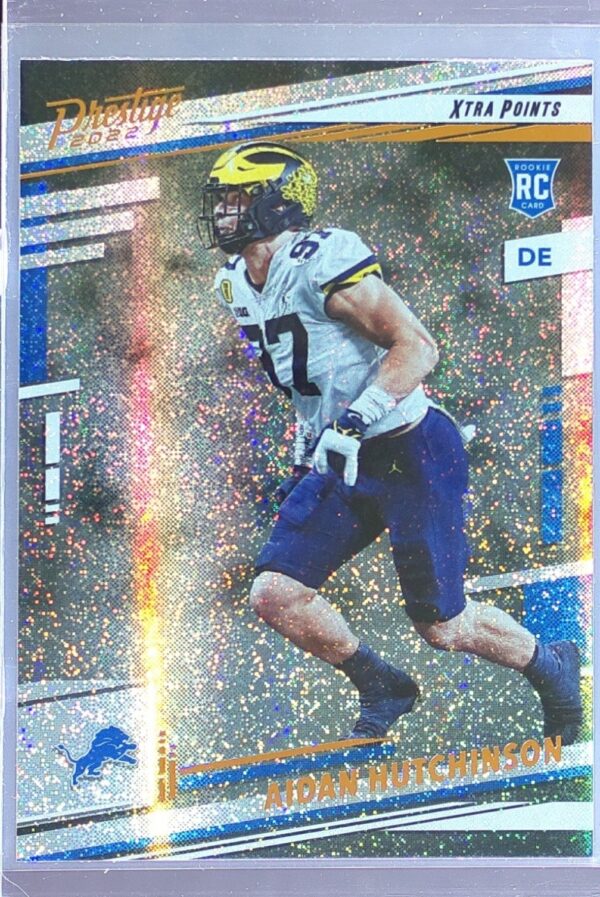 2022 Panini Prestige Aidan Hutchinson Xtra Points Galaxy RC #312 Lions