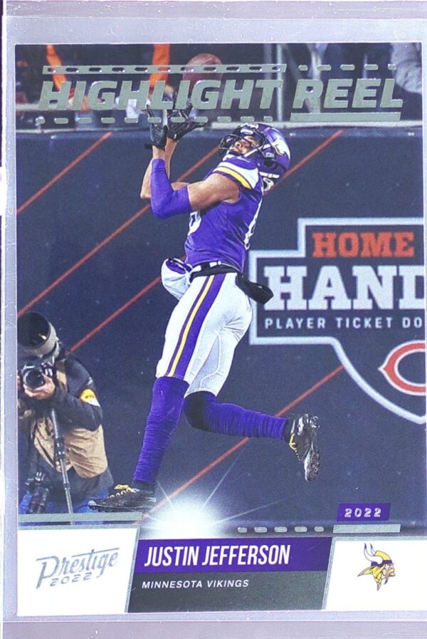2022 Panini Prestige Justin Jefferson #HR-19 Vikings Highlight Reel
