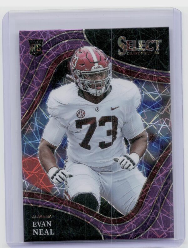 2022 Panini Select Draft Picks Evan Neal Purple Lazer #197 Tide