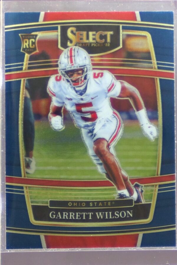 2022 Panini Select Draft Picks Garrett Wilson Blue (Retail Base) RC #4 Buckeyes