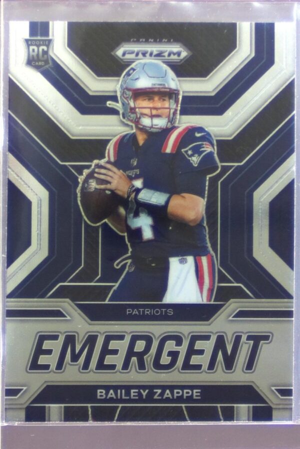 2022 Prizm Bailey Zappe RC #E-4 Patriots Emergent