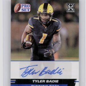 2022 Pro Set Draft Tyler Badie #PSA-TB1 Tigers Autographs Blue