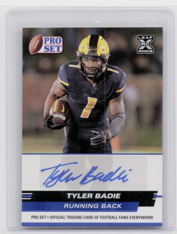 2022 Pro Set Draft Tyler Badie #PSA-TB1 Tigers Autographs Blue