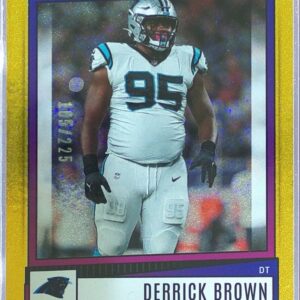 2022 Score Derrick Brown Dots Gold /225 #50 Panthers
