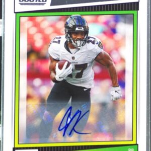 2022 Score J.K. Dobbins Auto #185 Ravens Signatures
