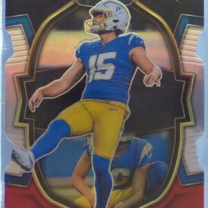 2022 Select Cameron Dicker Black and Red Prizm Die Cut RC #16 Chargers