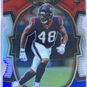 2022 Select Christian Harris Red and Blue Prizm Die Cut RC #49 Texans