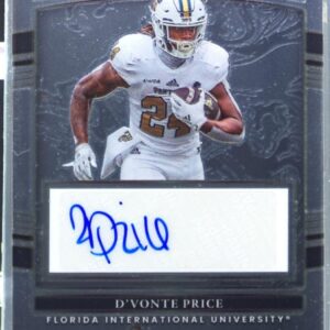 2022 Select Draft Picks D'Vonte Price RC Auto #YE-DVP Panthers Youth Explosion
