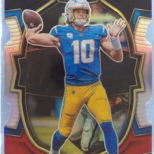 2022 Select Justin Herbert Black and Red Prizm Die Cut #14 Chargers