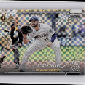 2022 Stadium Club Chrome Rowdy Tellez X Fractor #355 Brewers