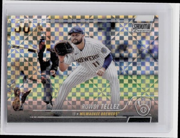 2022 Stadium Club Chrome Rowdy Tellez X Fractor #355 Brewers