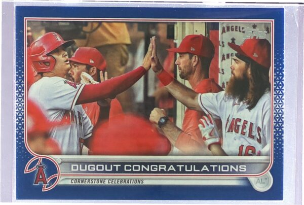 2022 Topps Dugout Congratulations Royal Blue #416 Angels