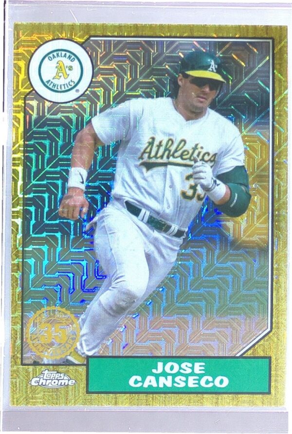 2022 Topps Jose Canseco /5 #T87C2-76 Athletics 1987 Topps 35th Anniversary Mojo