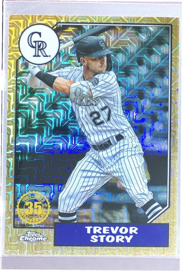 2022 Topps Trevor Story #T87C-21 Rockies 1987 Topps 35th Anniversary Mojo