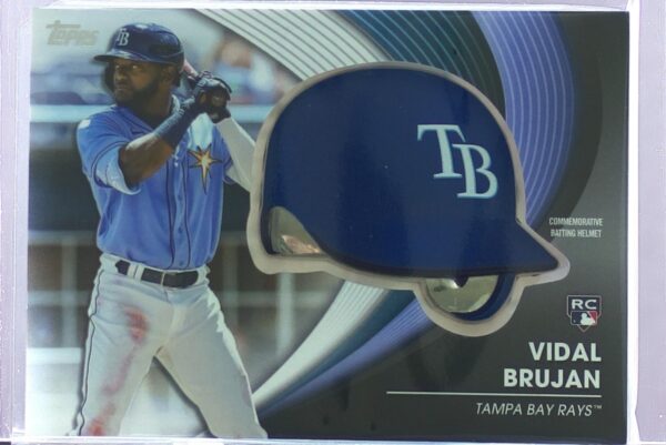 2022 Topps Update Vidal Brujan #BH-VB Rays Commemorative Batting Helmet Relic