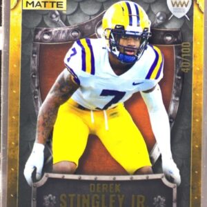 2022 Wild Card Matte Derek Stingley Jr. /100 #WW-11 Tigers Weekend Warrior Gold