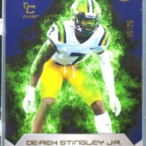2022 Wild Card Matte Derek Stingley Jr. /25 #RH-8 Tigers Rookie Heat Blue/Green